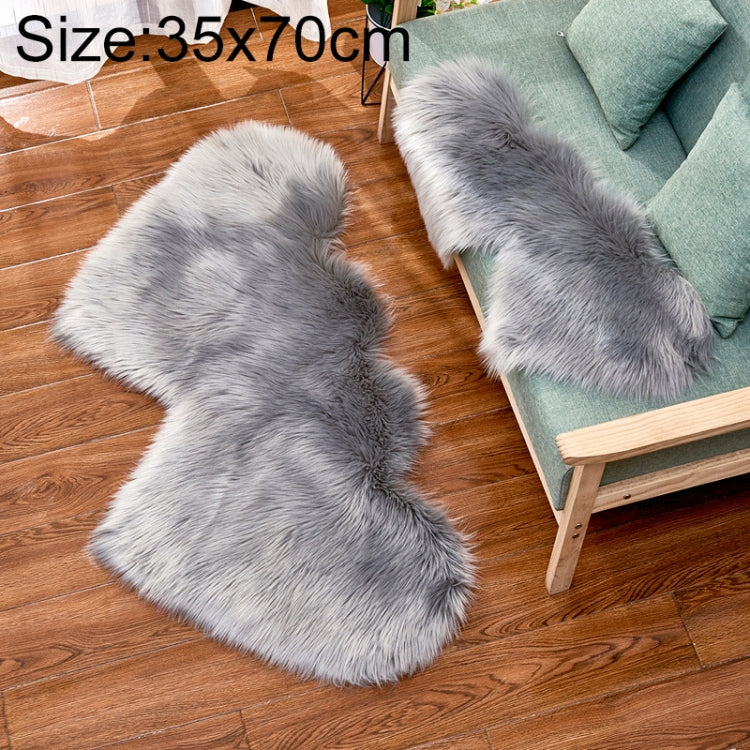Creative Double Heart Imitation Wool Carpet Sofa Cushion Mat Plush Bedroom Living Room Floor Rugs