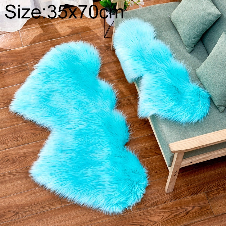 Creative Double Heart Imitation Wool Carpet Sofa Cushion Mat Plush Bedroom Living Room Floor Rugs