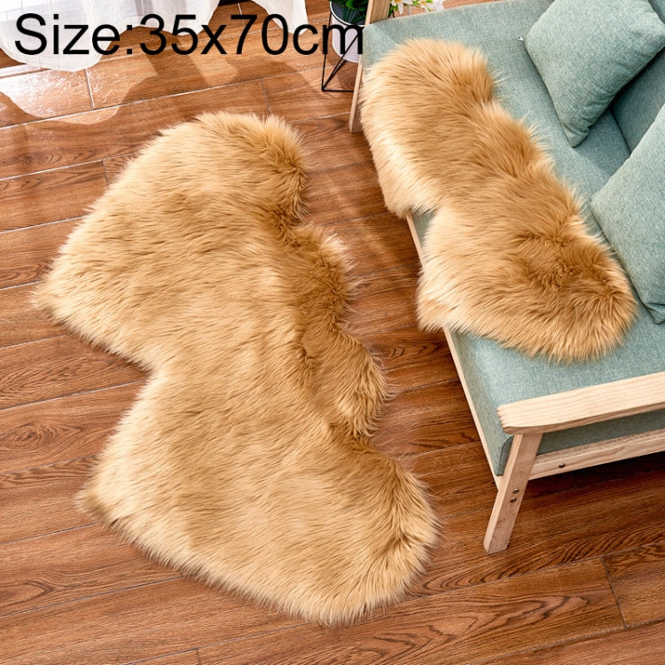 Creative Double Heart Imitation Wool Carpet Sofa Cushion Mat Plush Bedroom Living Room Floor Rugs