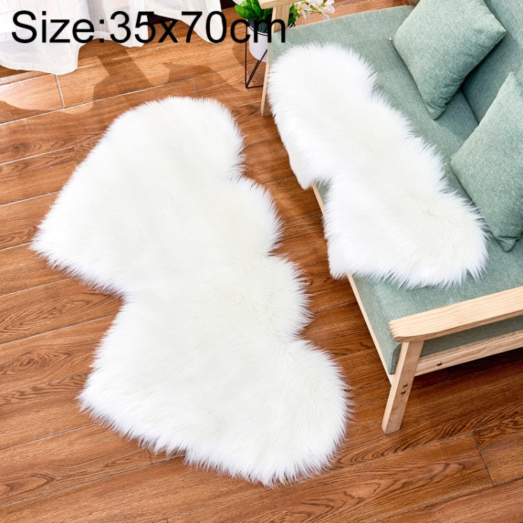 Creative Double Heart Imitation Wool Carpet Sofa Cushion Mat Plush Bedroom Living Room Floor Rugs
