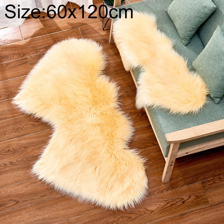 Creative Double Heart Imitation Wool Carpet Sofa Cushion Mat Plush Bedroom Living Room Floor Rugs