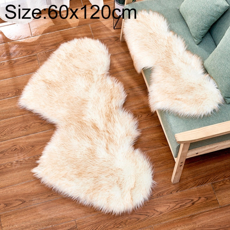 Creative Double Heart Imitation Wool Carpet Sofa Cushion Mat Plush Bedroom Living Room Floor Rugs