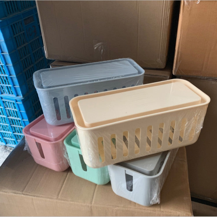 Safety Household Desktop Power Cable Storage Box Charger Socket Organizer