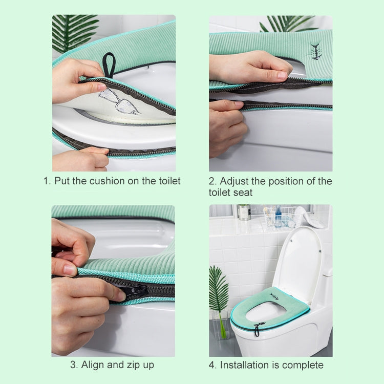 Washable Bathroom Toilet Seat Cover Warmer Soft Cushion Pad Closestool Lid Mat Household Products