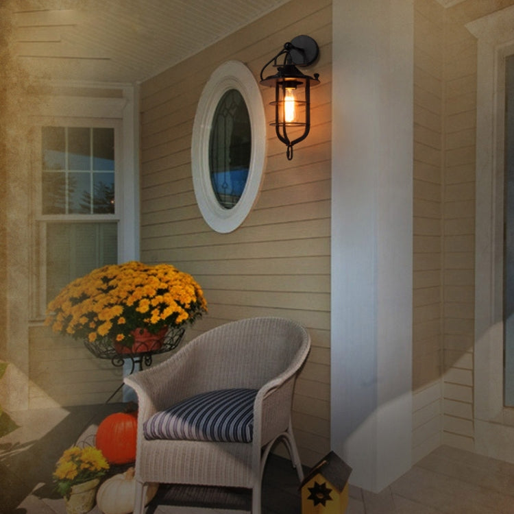 Creative Dock Retro Iron Restaurant Balcony Corridor Bedside Wall Lamp without Bulbs