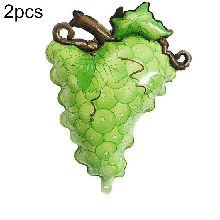 2 PCS Cartoon Vegetables and Fruits Aluminum Film Balloon Children Party Decoration Supplies Inflatable Toys