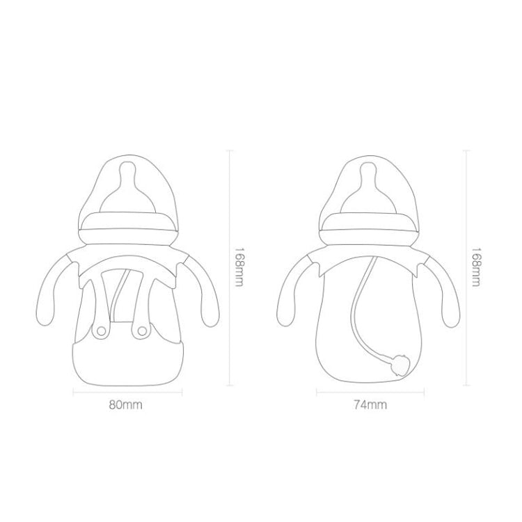 High Borosilicate Glass Baby Bottle with Silicone Sleeve