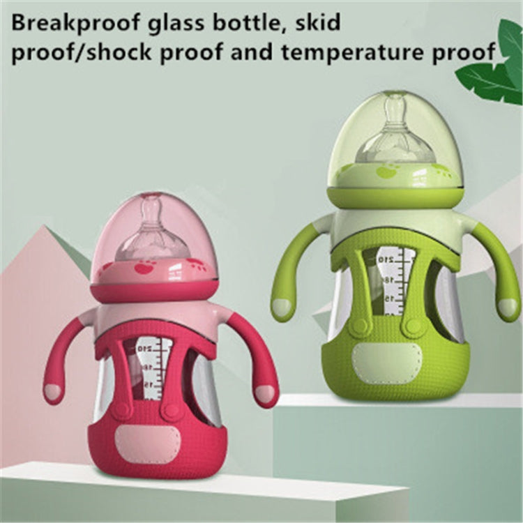 High Borosilicate Glass Baby Bottle with Silicone Sleeve