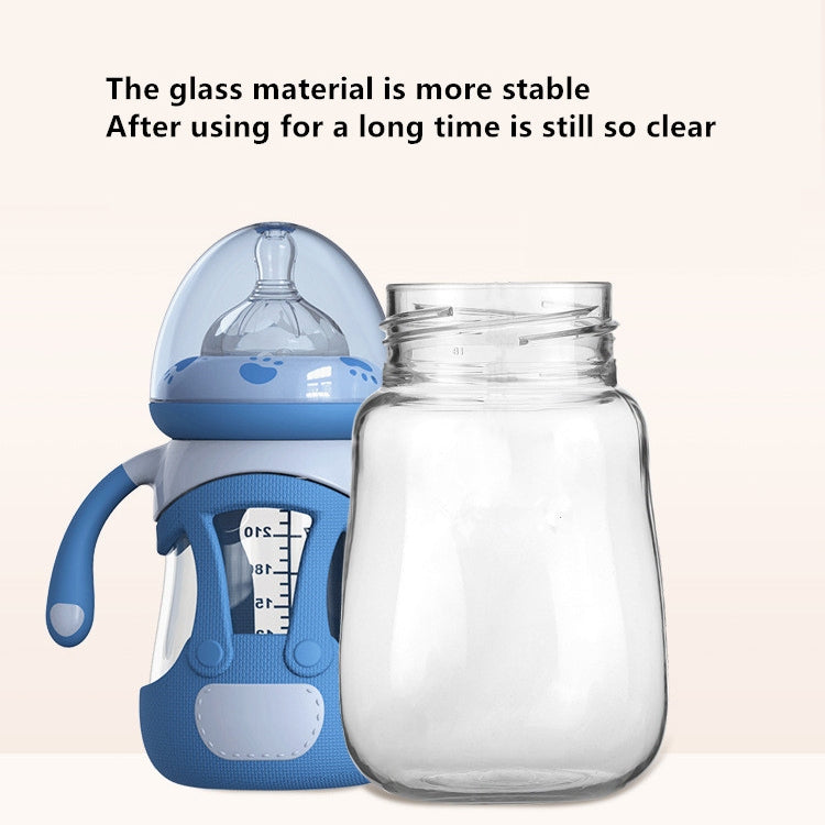 High Borosilicate Glass Baby Bottle with Silicone Sleeve