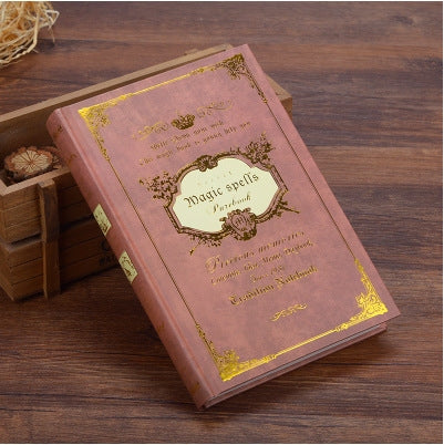 64K Small Pocket Vintage Notebook Handcover Magic Spells Pockets Book Planner Journal Traveler Notepad