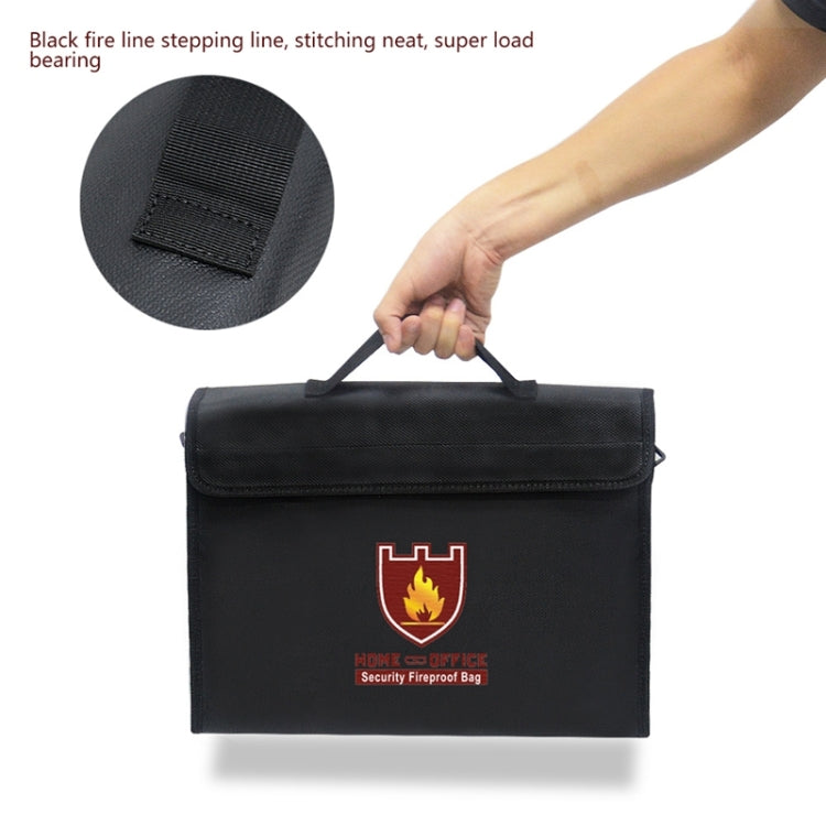 Office Fiberglass Cloth Filing Portable Fire Resistant Waterproof Safe Bag Folder