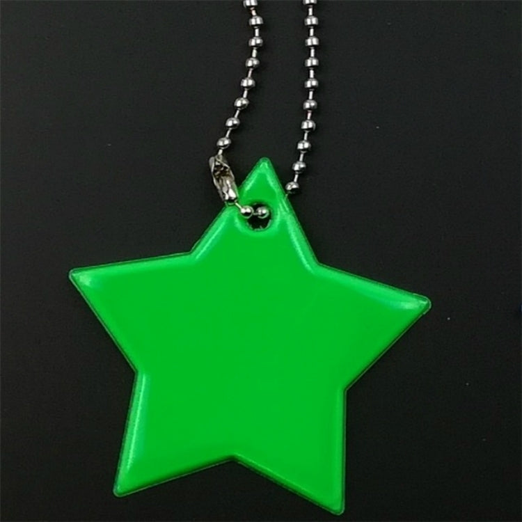 2 PCS Little Star Soft PVC Reflector Reflective Keychain Bag Pendant Accessories High Visibility Keyrings