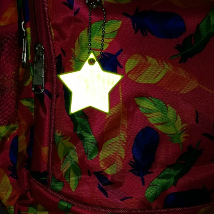 2 PCS Little Star Soft PVC Reflector Reflective Keychain Bag Pendant Accessories High Visibility Keyrings