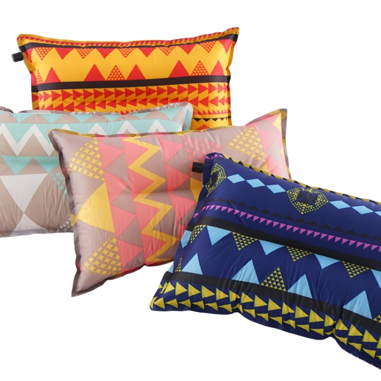 Portable Ethnic Style Automatic Inflatable Pillows Outdoor Camping Tent Camping Equipment Car Travel Pillows