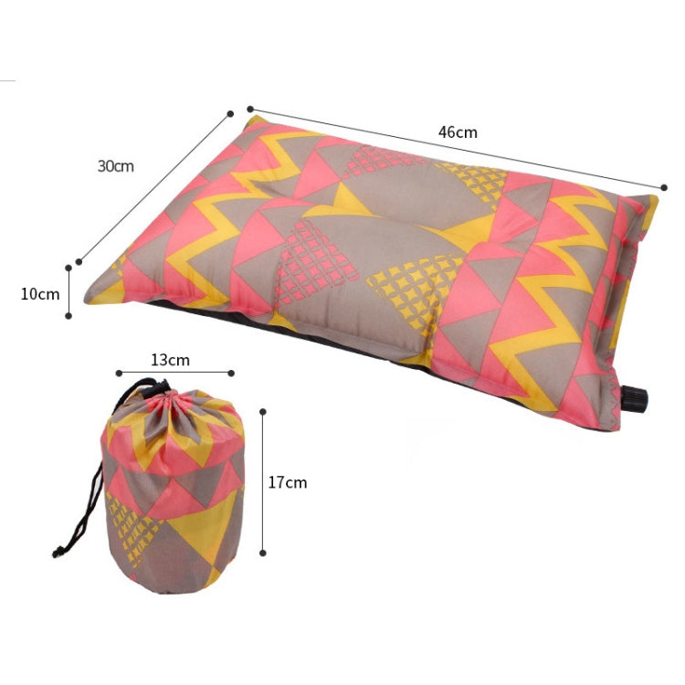 Portable Ethnic Style Automatic Inflatable Pillows Outdoor Camping Tent Camping Equipment Car Travel Pillows