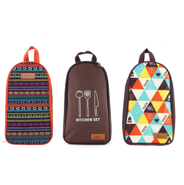 CLS 7-In-1 Outdoor 201 Stainless Steel Cookware Set Picnic Kitchenware Portable Handbag Picnic Bag