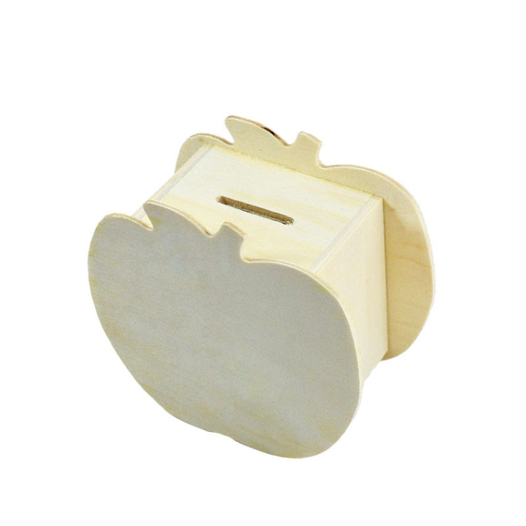 Lovely Creative Child DIY Wooden Apple Hand Painted Piggy Bank