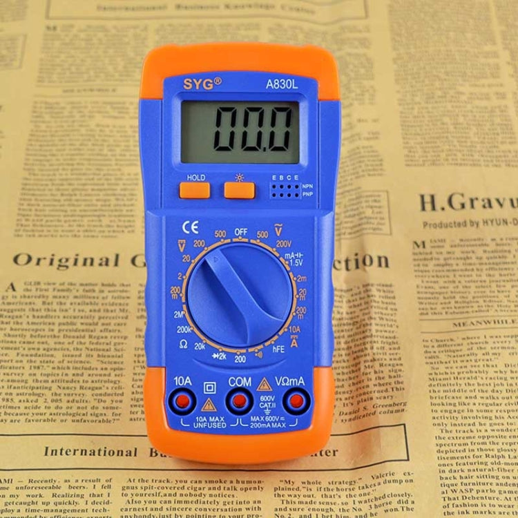 A830L Protection Luminous Multi-purpose Capacitance Meter Digital Multimeter