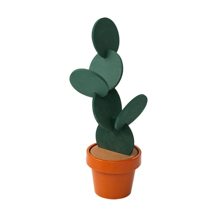 Novelty DIY Cactus Coaster Anti-skid Insulation Tea Pad Home Storage Desktop Multi-function Decoration