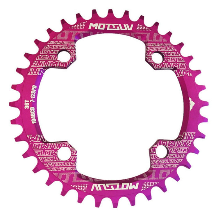 MOTSUV Round Narrow Wide Chainring MTB  Bicycle 104BCD Tooth Plate Parts