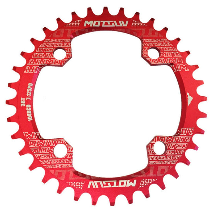 MOTSUV Round Narrow Wide Chainring MTB  Bicycle 104BCD Tooth Plate Parts