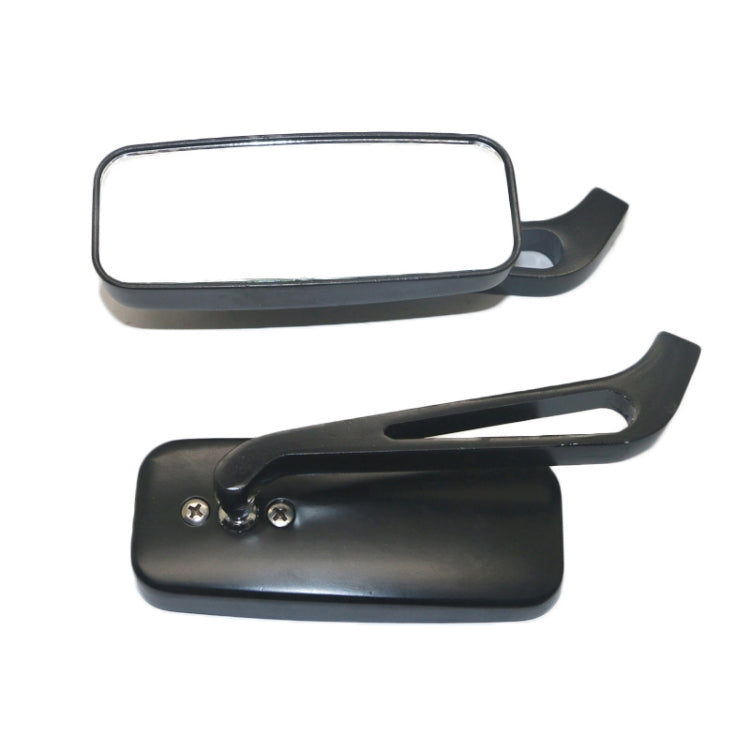 Anti-glare Square Aluminum Motorcycle Modified Rearview Mirror, White Mirror