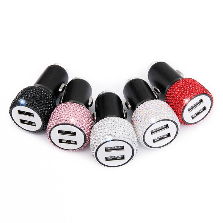 Diamond Car Dual USB Fast Charge Mobile Phone Safety Hammer Charger