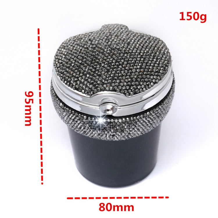 Studded Diamond Car Ashtray with Led Lamp