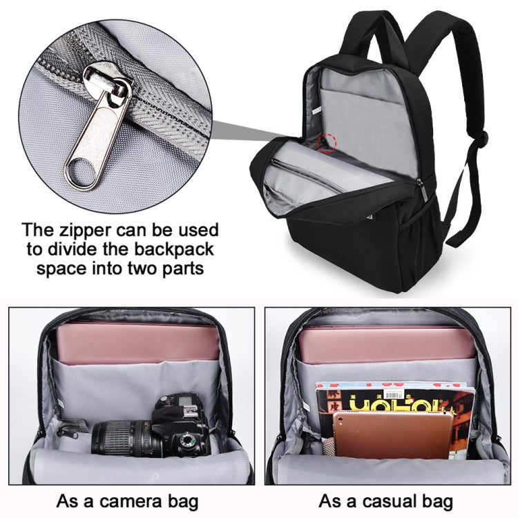 CADeN L4 Double-layer Casual Business Computer Backpack USB Multi-function Digital Camera Bag