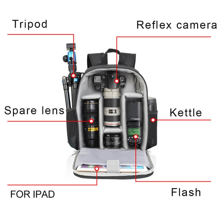 SLR Camera Shoulder Digital Camera Bag Outdoor Lightweight and Durable Nylon Photography Backpack