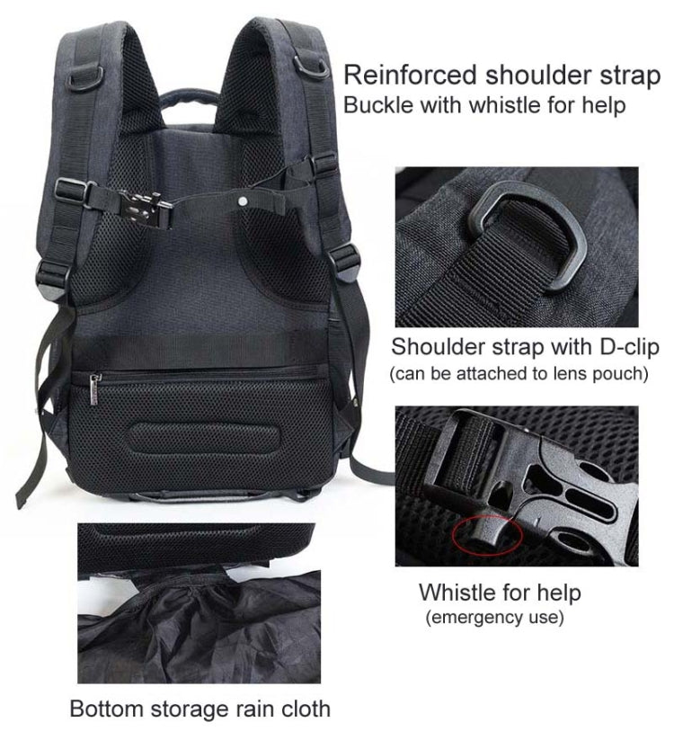CADeN USB SLR Camera Bag Canon Nikon Professional  Waterproof Portable Unisex Camera Bag