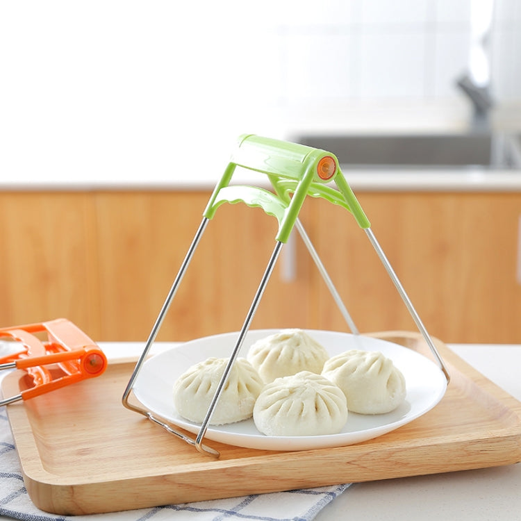 Kitchen Stainless Steel Cup Holder Folder Anti-scalding Dish Clip Tray Clip, Random Color Delivery