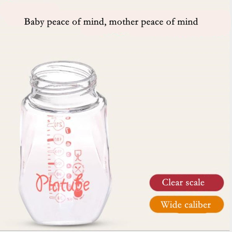 Baby Silicone Glass Bottles Drop-proof and Flatulence-proof Glass Baby Bottle