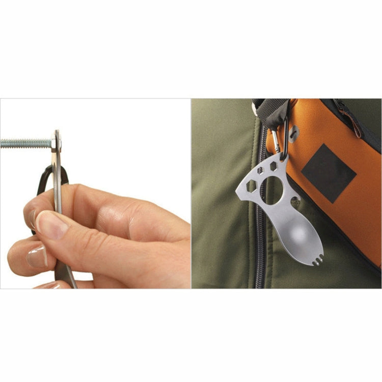 Outdoor Multifunctional Camping Spoon Stainless Steel Tableware Portable Picnic Tableware Fork And Spoon