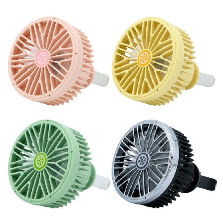 Car Vent Fan Multi-function USB Interface Mini LED Lamp Car Fan