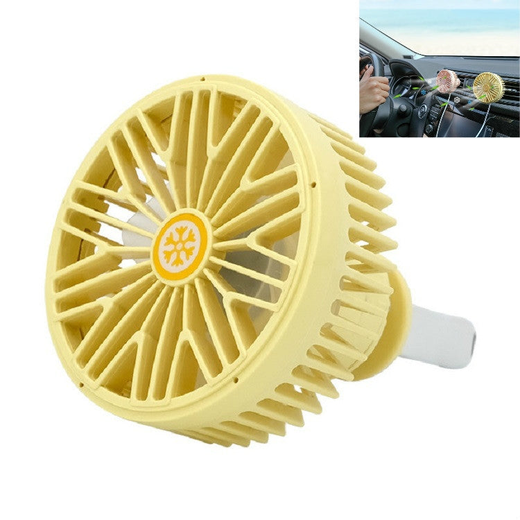 Car Vent Fan Multi-function USB Interface Mini LED Lamp Car Fan