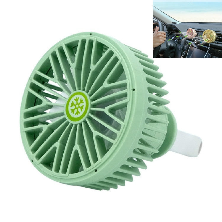 Car Vent Fan Multi-function USB Interface Mini LED Lamp Car Fan