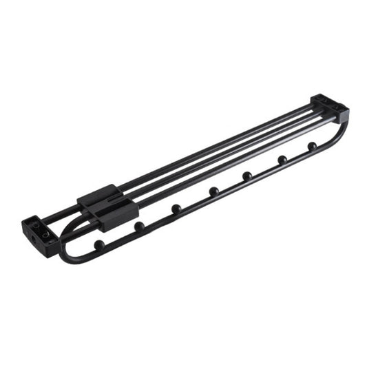 Wardrobe Hardware Push-Pull Hanging Rod Clothes Rail, Y03 Black 16 inches 7 beads, Y03 Black 18 inch 8 Beads