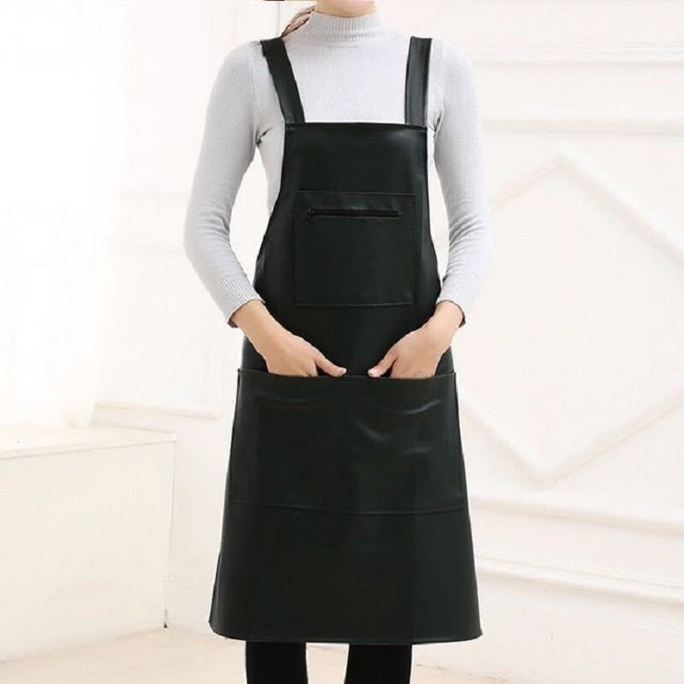 Waterproof Oil Proof Soft Leather Thick Wear-resistant Men and Women Overalls Apron