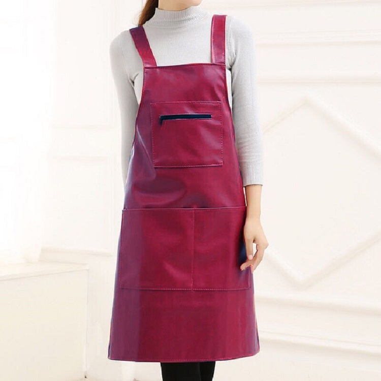 Waterproof Oil Proof Soft Leather Thick Wear-resistant Men and Women Overalls Apron