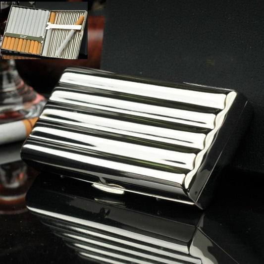 Double-gun Copper Corrugated Cigarette Case, 10 PCS Silver, 16 PCS Gold, 16 PCS Silver, 20 PCS Gold, 20 PCS Silver