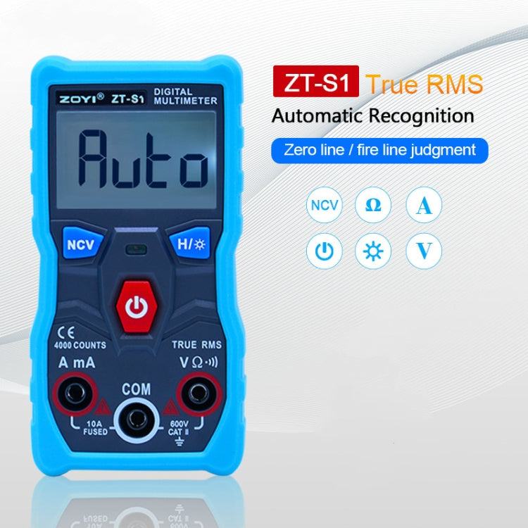 ZOYI ZT-S1 Intelligent Digital Multimeter Automatic Capacitance Ammeter
