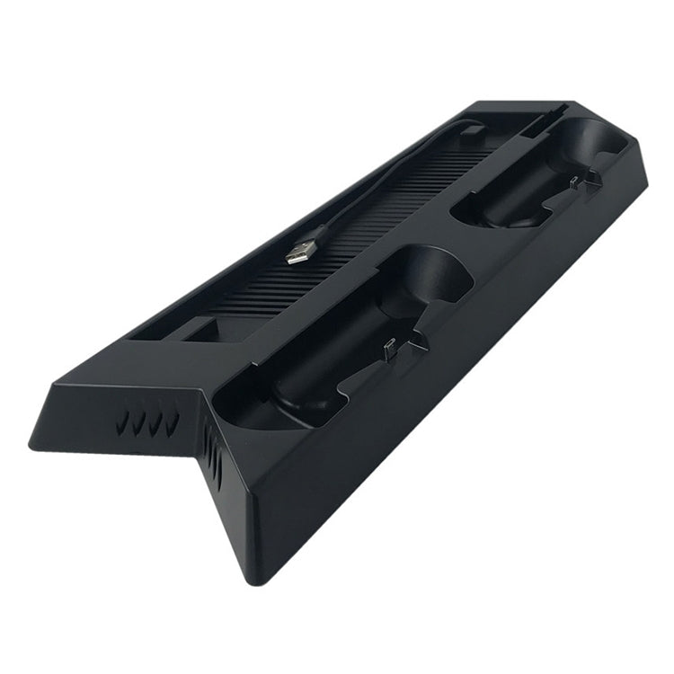 KJH PSLIM-03 Multi-function Host Bracket Cooling Fan Ultra-thin Machine Bracket Fan Charger for PS4 / SLIM Console