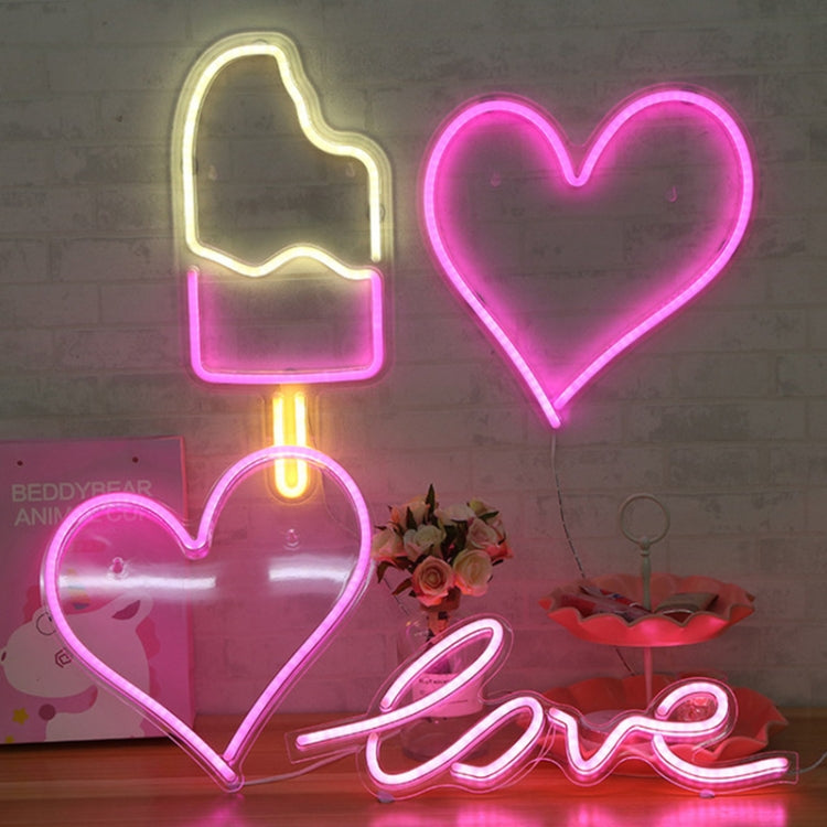 LED Acrylic Transparent Back Panel Neon Light Holiday Decoration Lamp