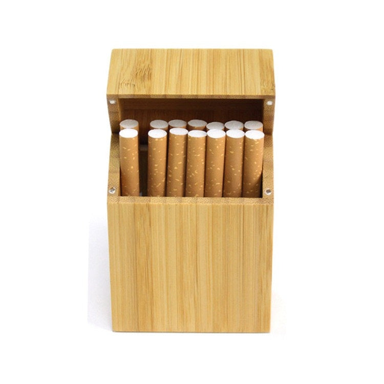Creative Wooden Cigarette Case Magnet Adsorption Clamshell Cigarette Case
