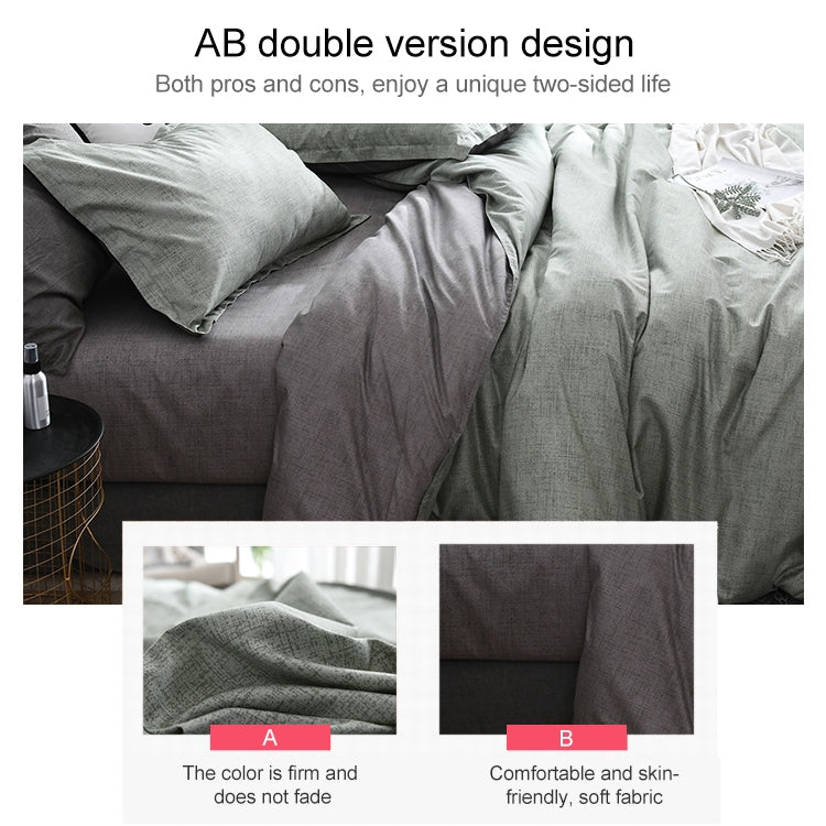 Bedding Set Solid Plaid Side Bed Comforter Duvet Cover Sheet Set, 135*200cm(1xPillowcase,1xQuilt）, 200*200cm(1xPillowcase,1xQuilt）, 180*210cm(2x Pillowcase,1x Quilt）