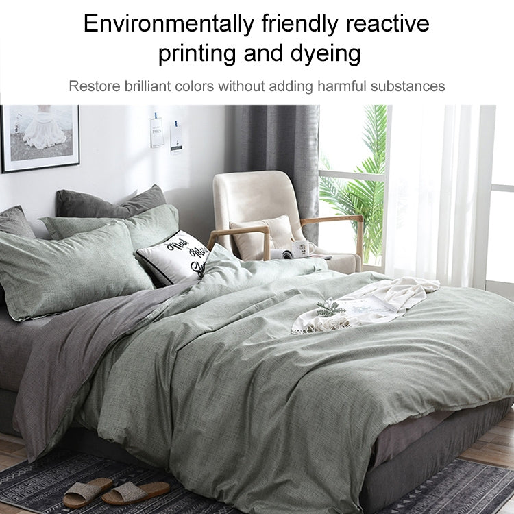 Bedding Set Solid Plaid Side Bed Comforter Duvet Cover Sheet Set, 135*200cm(1xPillowcase,1xQuilt）, 200*200cm(1xPillowcase,1xQuilt）, 180*210cm(2x Pillowcase,1x Quilt）