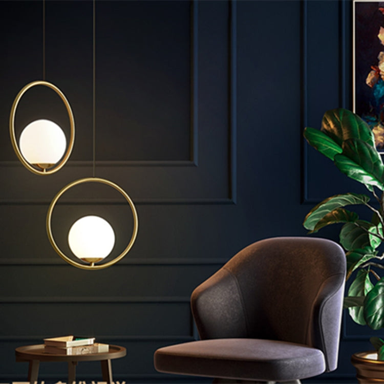 Restaurant Chandelier Single Head Creative Personality Simple Modern Copper Lamp