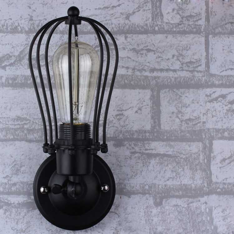 Retro Double Head Grapefruit Wrought Iron Antique Restaurant Corridor Aisle LED Wall Lamp