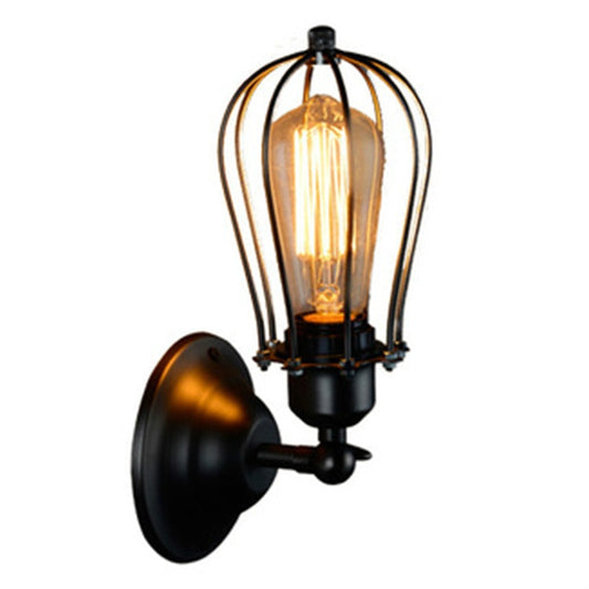 Retro Double Head Grapefruit Wrought Iron Antique Restaurant Corridor Aisle LED Wall Lamp